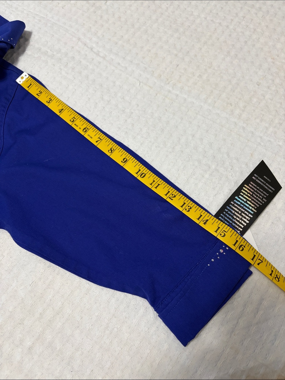 Christine Alexander Cobalt Blue Button-Down Top Embellished Collar Size Large - Picture 15 of 15